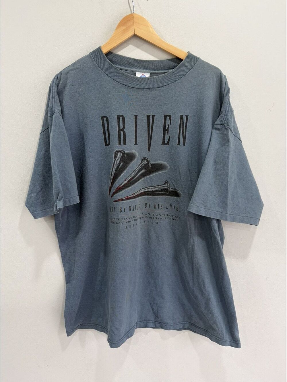 Vintage Jesus Tee Shirt Driven By Nails Cross
